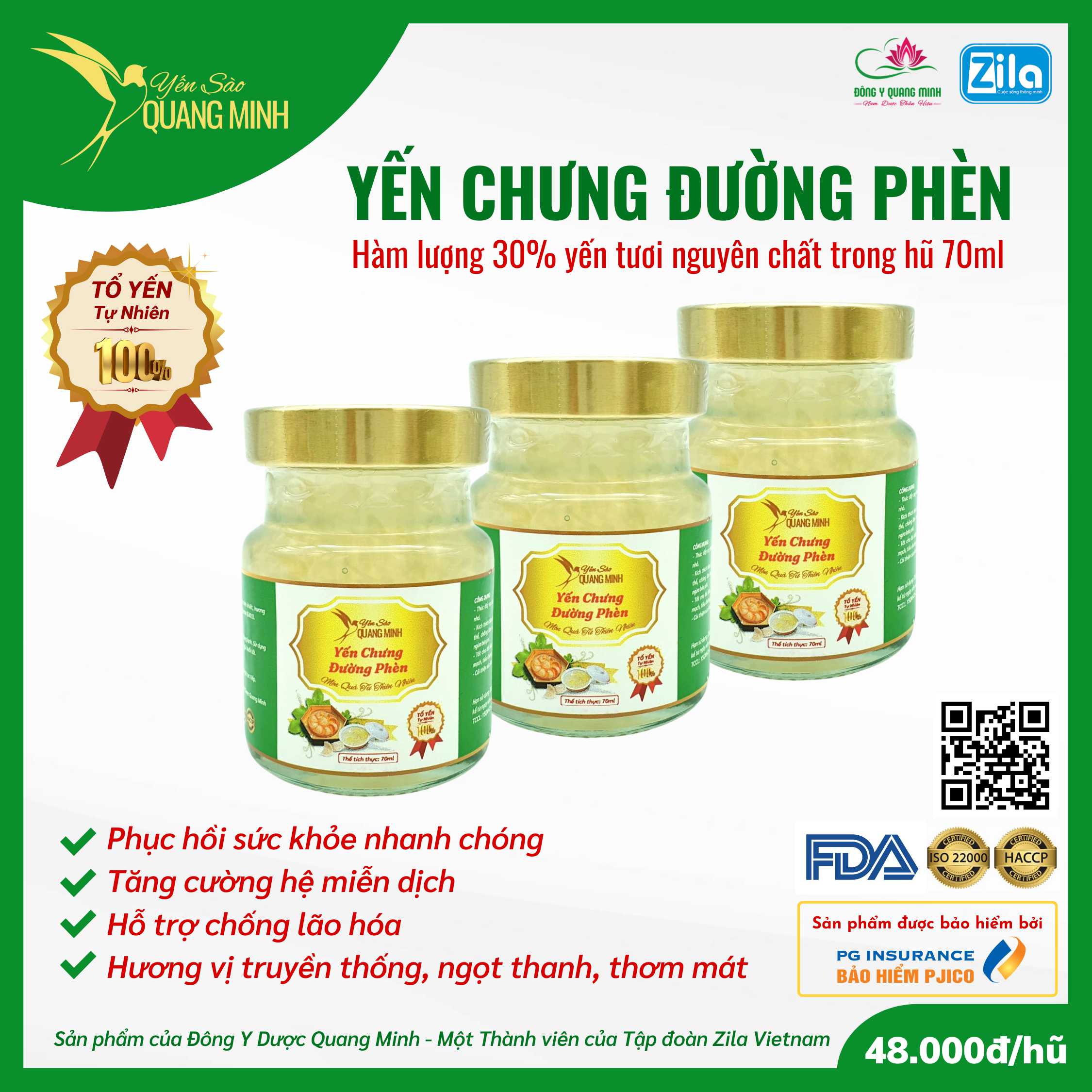 Yến chưng Đường phèn - Yến Sào Quang Minh