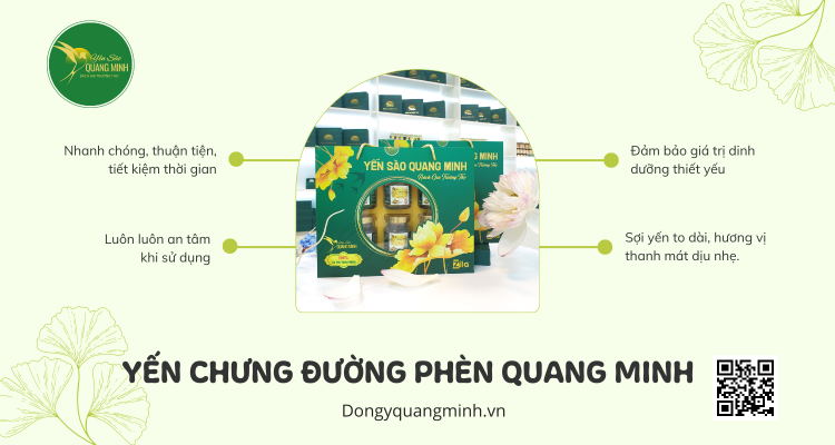 yến chưng đường phèn Quang Minh