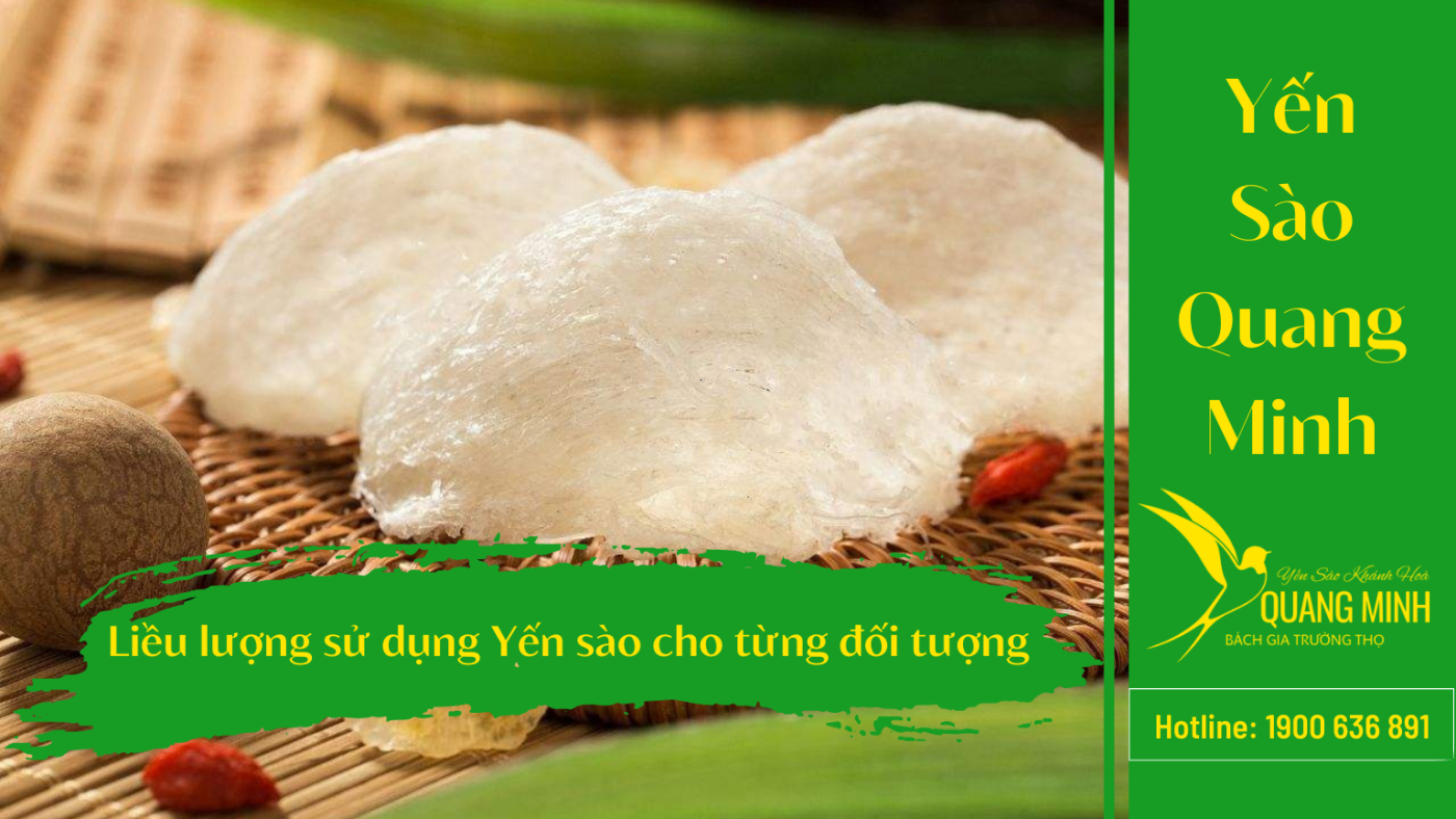 Liều lượng sử dụng yến sào cho người lớn