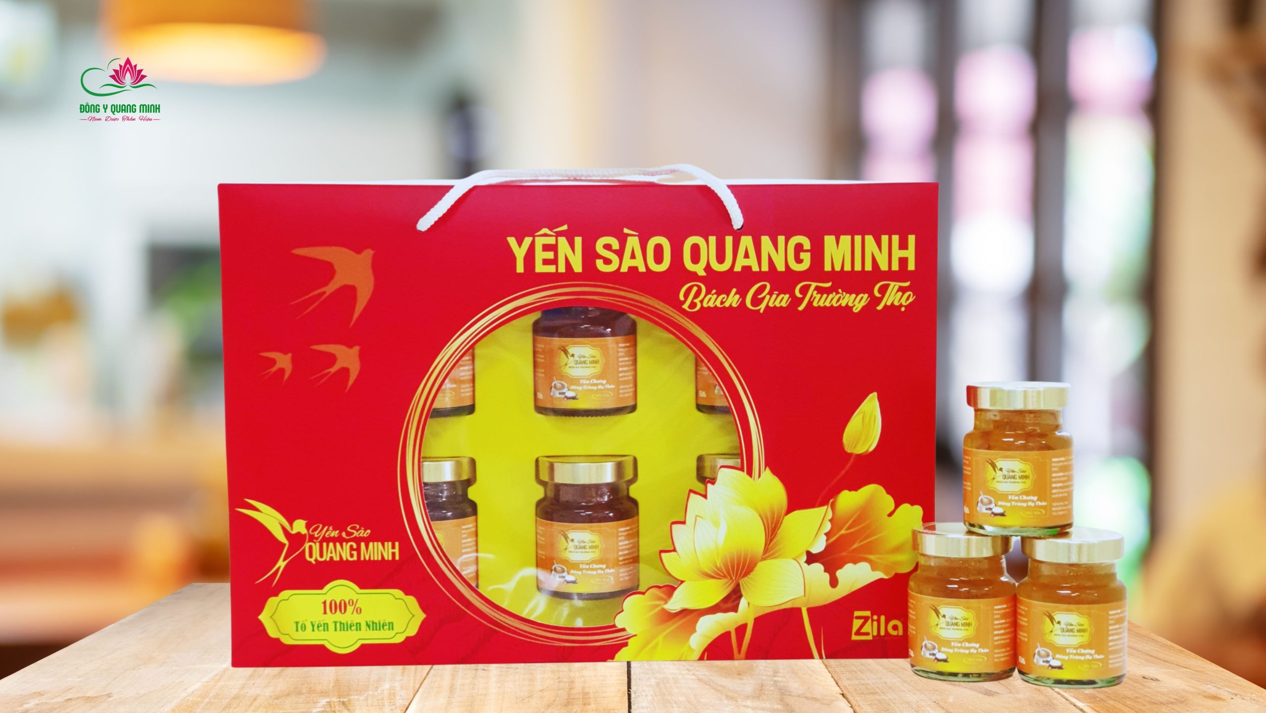 Hộp Yến 6 Hũ Đẹp Đông Trùng Hạ Thảo