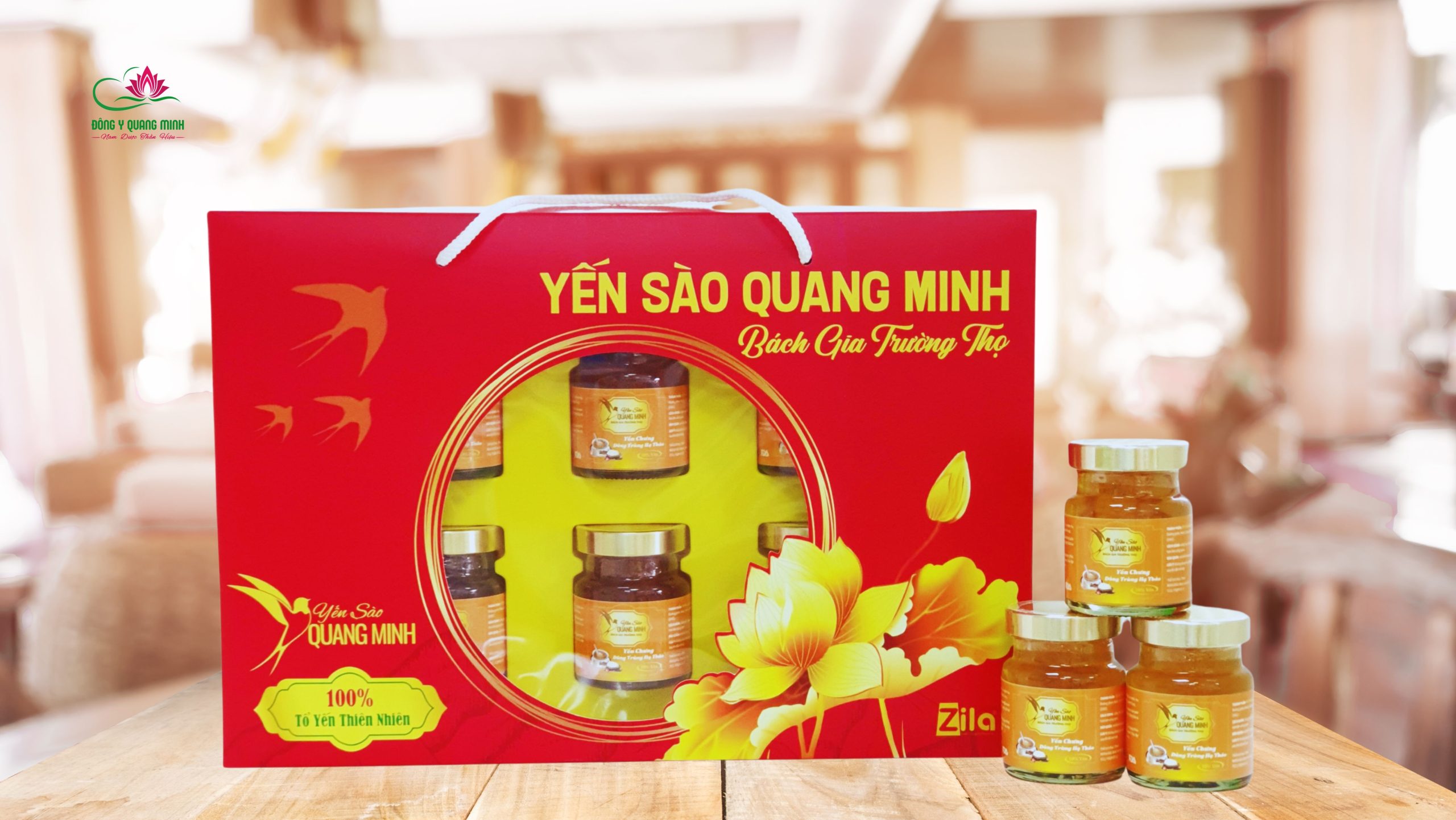 Hộp Yến 6 Hũ Đẹp Đông Trùng Hạ Thảo
