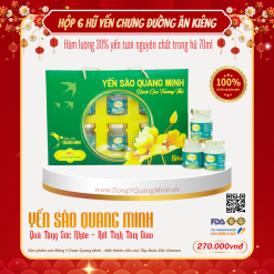 Hộp quà yến sào - Set 6 Hũ Yến Chưng Đường Ăn Kiêng (30% Tổ Yến Nguyên Chất)